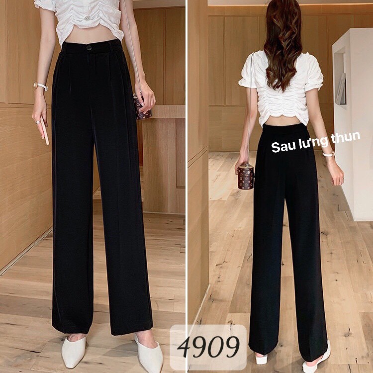 SALE 4909 Quần Culottes BIG SIZE ống suông phía sau lưng thun