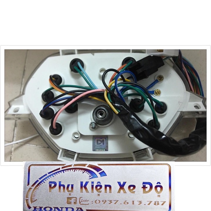 Đồng hồ xe máy điện tử LCD Ex 2010 , Sirius nền đen