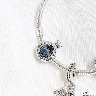 [CHARM BẠC 925 CAO CẤP] Charm chữ o đá xanh