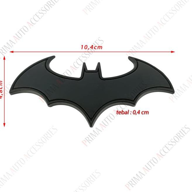 Miếng Dán Kim Loại Hình Biểu Tượng Batman 3d Trang Trí Xe Hơi Đen