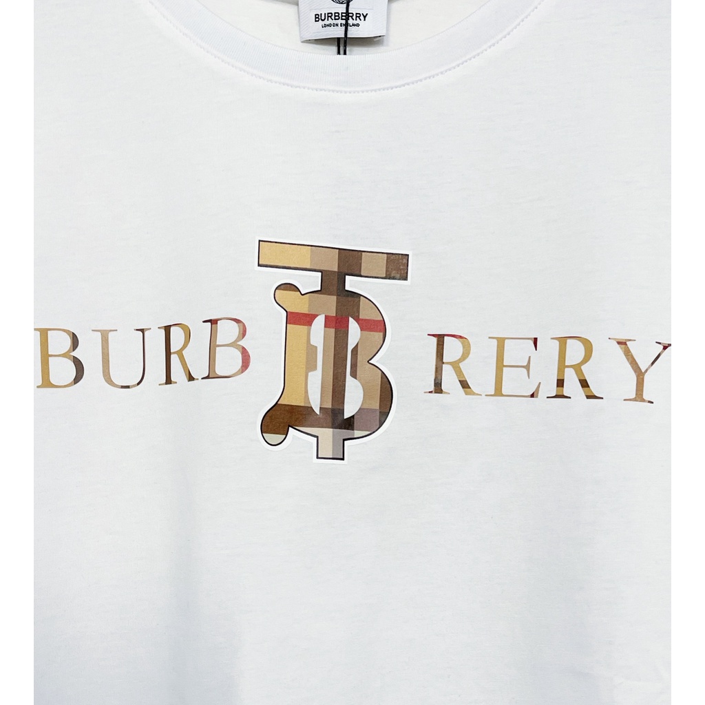 Burberr Áo Thun Ngắn Tay Cổ Tròn In Chữ Thời Trang Mùa Hè Dành Cho Nam 2021