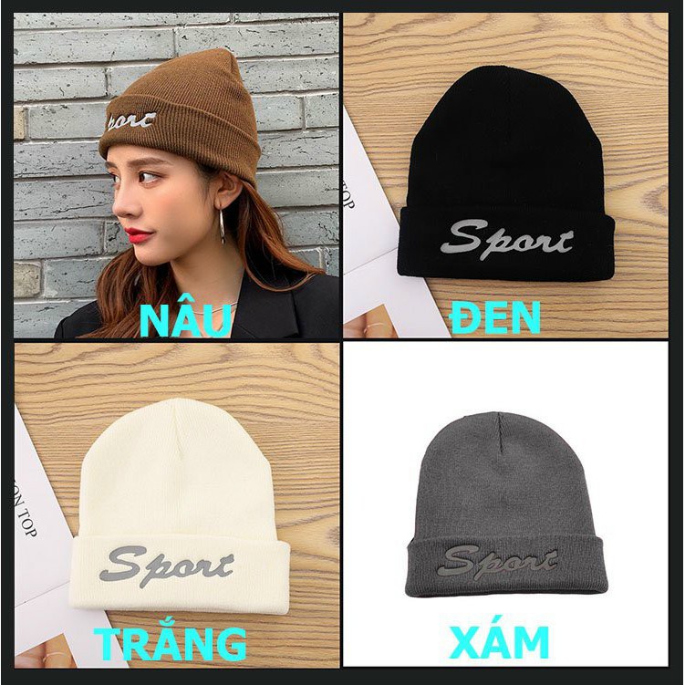 ❤️ MŨ LEN ❤️ Nón Len Beanie Cá Tính -  Len Trơn Hàn Quốc Thời Trang PHỐI CHỮ phong cách đường phố