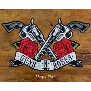 Sticker/Patch vải mẫu lớn Gns n roses dùng ủi/là trang trí cho quần áo Jeans, mũ nón, phụ kiện, túi xách, balo ...v