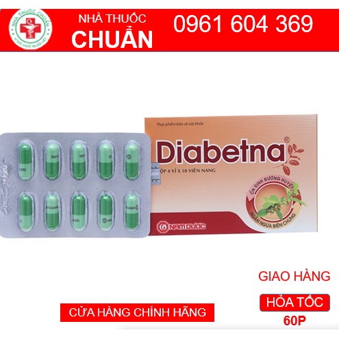 Diabetna 40 viên Ích Nhân Hỗ trợ kiểm soát đường huyết