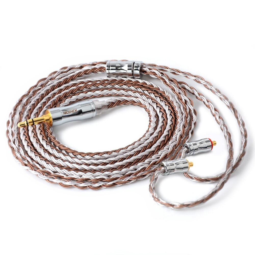NICEHCK C16-5 16 Core Copper Silver Mixed Cable  3.5/2.5/4.4mm Plug MMCX/2Pin/QDC/NX7 Pin For KZ ZSX C12 V90 TFZ T2 CCA