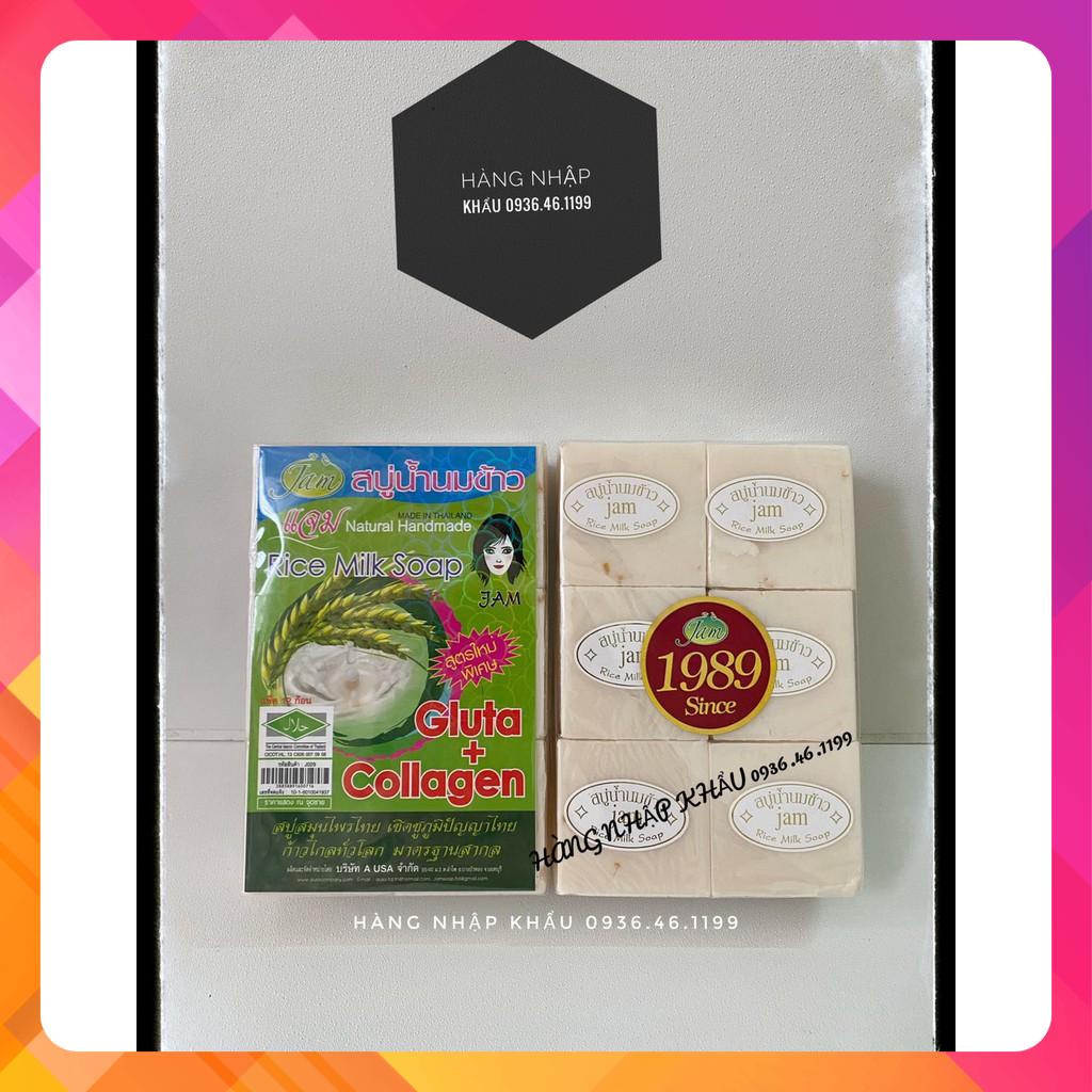 Combo 6 bánh Xà Phòng Cám Gạo Thái Lan JAM RICE MILK SOAP 65gr