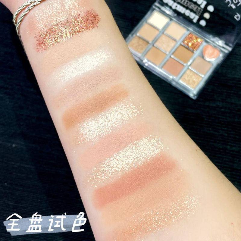 Bảng Phấn Mắt 12 Màu Sắc Hiệu Ứng Lì/ Ánh Nhũ Chống Nước Lâu Phai Lên Màu Cực Chuẩn