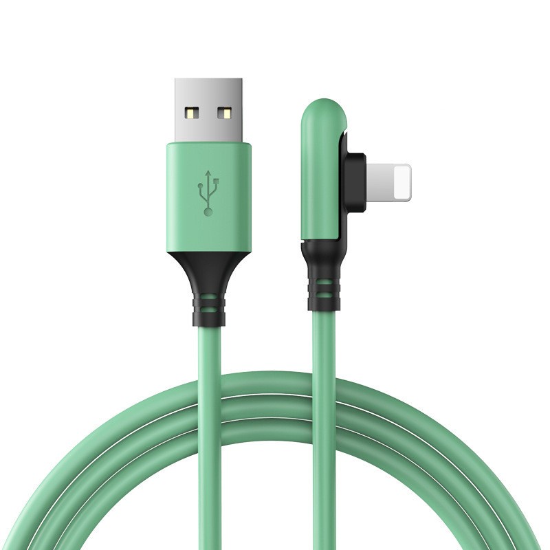 Dây Cáp Sạc USB Nhanh 3A 90 Độ Tương Thích Với iPhone 12 11 Pro Max X XR XS 8 7 6 6s 5 5s
