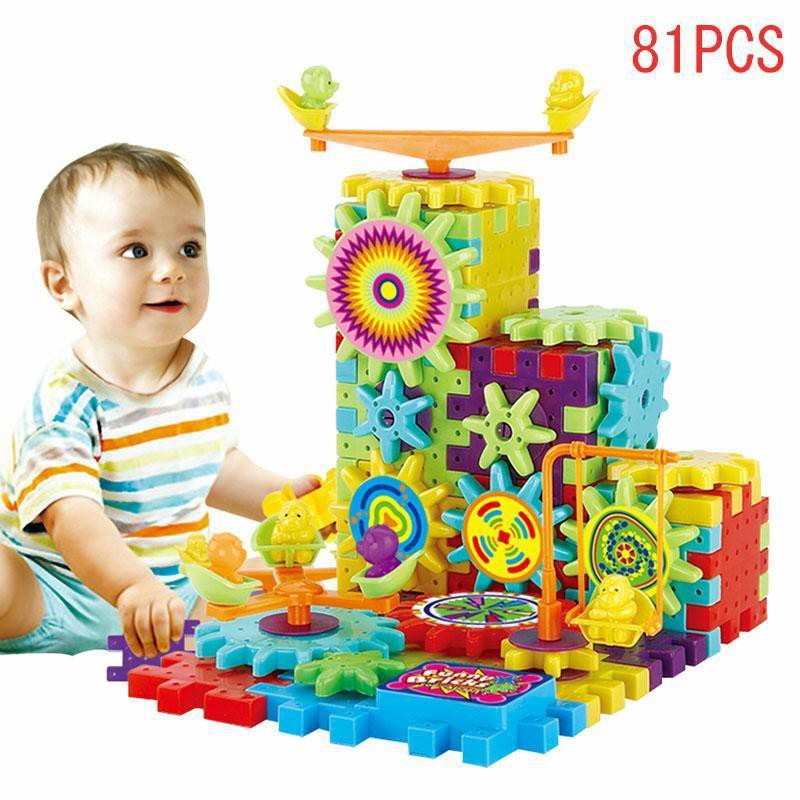 Bộ 81 Cái khối Xây Dựng 3D cho Bé Lắp Ráp DIY Đồ Chơi Giáo Dục