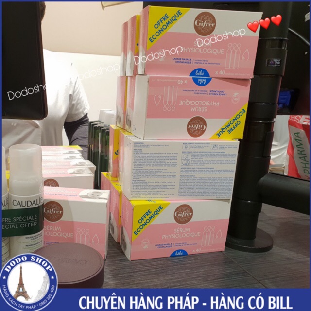 Nước muối sinh lý pháp dùng hàng ngày- Hàng có bill