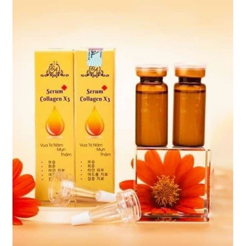Serum Collagen X3 Dưỡng Trắng Da Mặt Ngừa Mụn, Nám Thâm 20 ml.