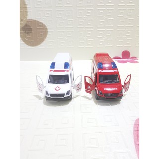 (GIÁ HUỶ DIỆT) XE Ô TÔ CỨU THƯƠNG BẰNG SẮT PHÁT NHẠC CÓ ĐÈN CỬA ĐÓNG MỞ (KÈM PIN)