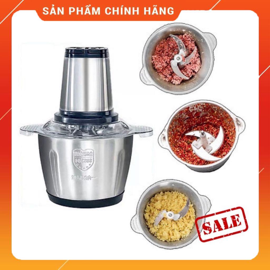 Máy Xay Thịt Xay Thực Phẩm Đa Năng Cối 2L Dao 4 Lưỡi.tiện lợi an toàn [Bảo Hành 6 Tháng]