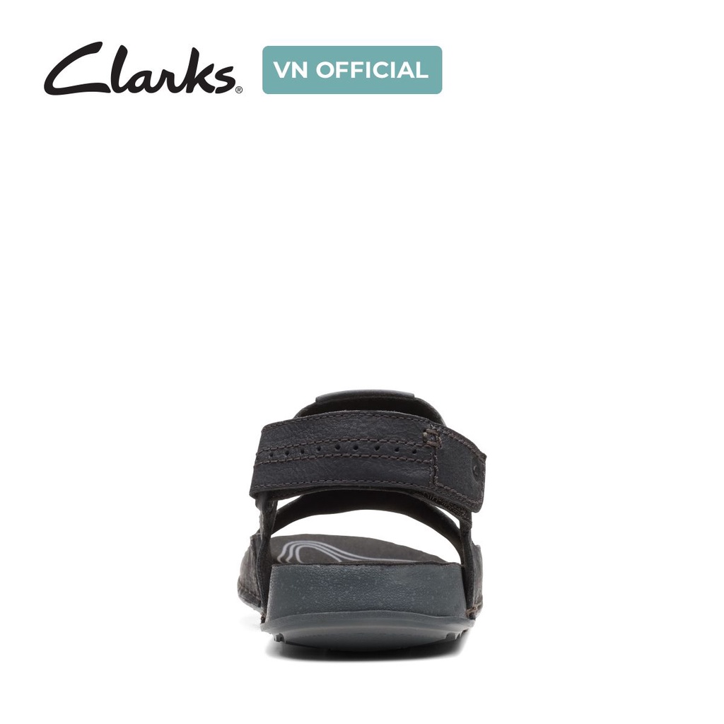Giày Sandal Da Nam CLARKS Crestview Bay màu đen