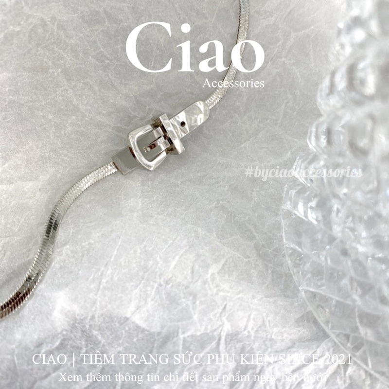 [HOẢ TỐC 1H] Dây chuyền/ Vòng cổ titan không gỉ thiết kế hình đầu khoá trendy mới lạ Abigail Ciao