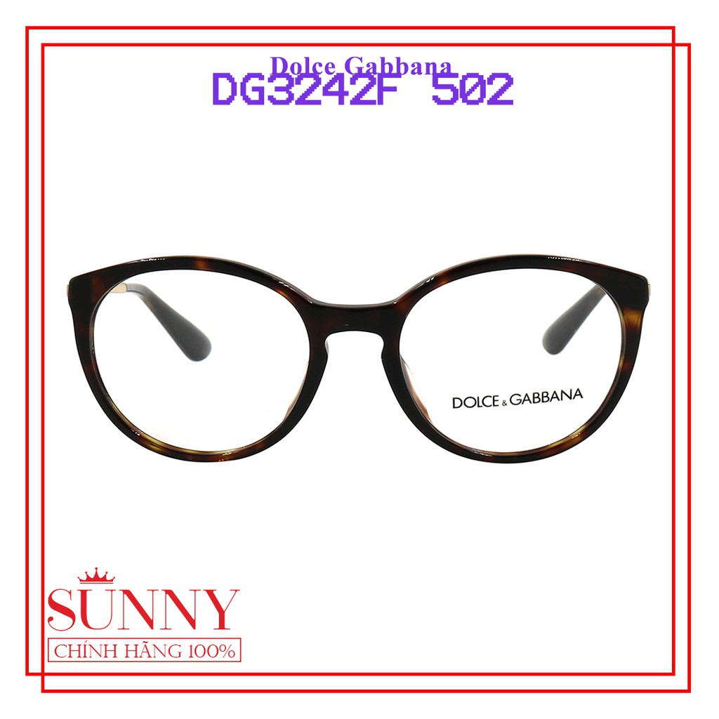 Gọng kính chính hãng Dolce &amp; Gabbana DG3242F màu sắc thời trang, thiết kế dễ đeo bảo vệ mắt