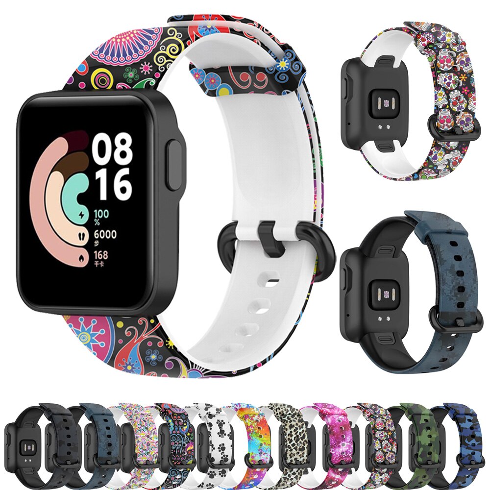Dây Đeo Thay Thế Chất Liệu Silicon Hoạ Tiết Rằn Ri Cho XiaoMi Mi Watch Lite