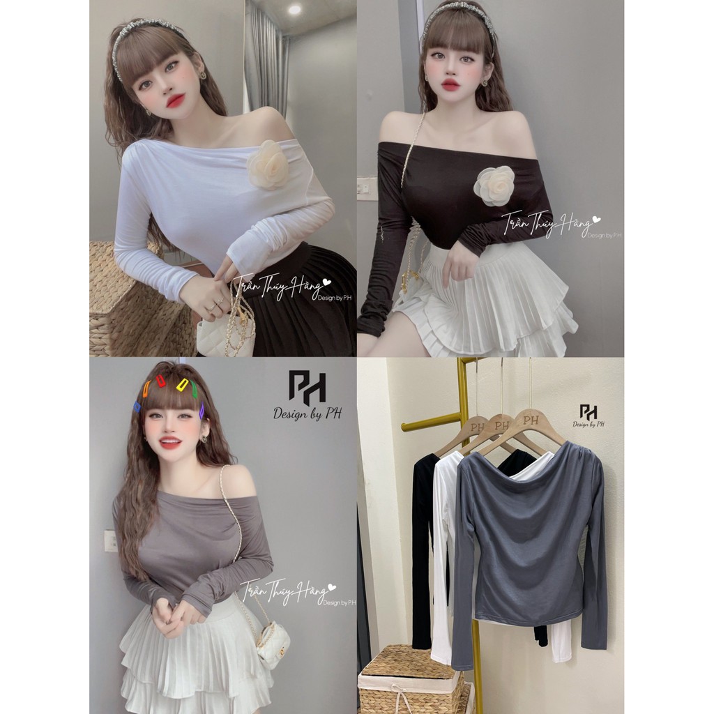 SET ÁO HOTGIRL Trễ Vai + Chân Váy hot hit Cao Cấp