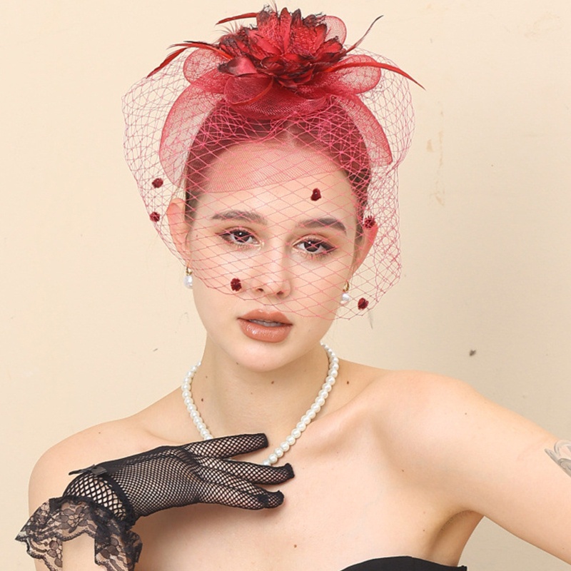 Băng Đô Cài Tóc Đính Lông Vũ Dễ Thương