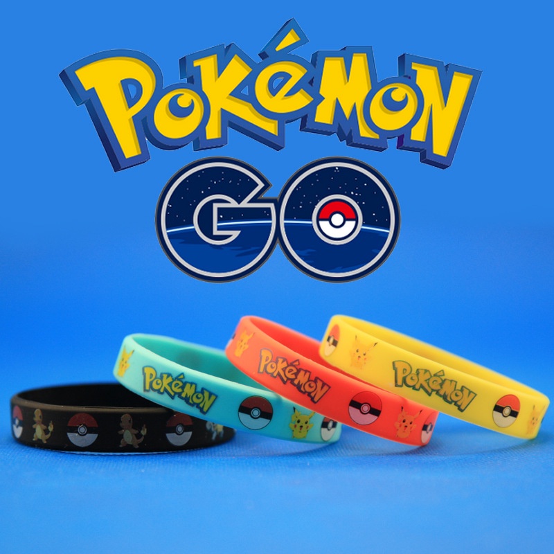 Vòng Đeo Tay Bằng Silicone In Hình Pikachu Dễ Thương Dành Cho Bé