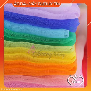 Vải lưới voan loại may váy, áo dài đẹp xịn đủ màu xanh/đỏ/tím/vàng/trắng
