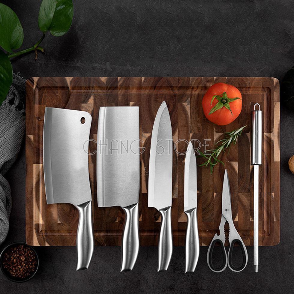Bộ Dao Inox Nhật 6 Món SEKI Cao Cấp kèm khay đựng tiện dụng cho mọi nhà