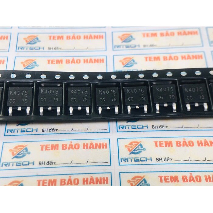 Combo 3 chiếc K4075, 2SK4075 Mosfet Kênh-N 40V/50A TO-252