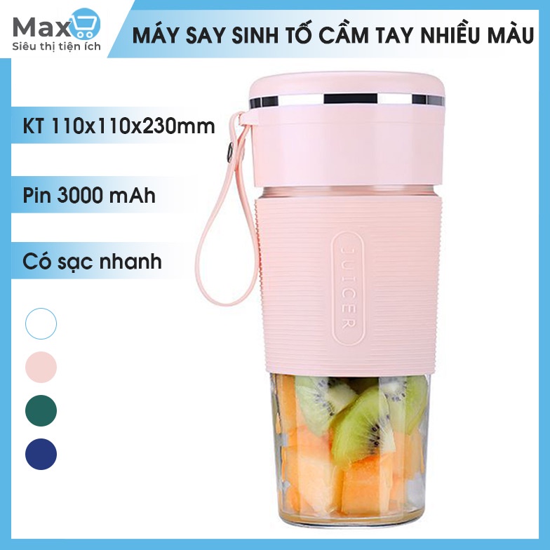 Máy xay cầm tay, máy xay sinh tố cầm tay chất liệu thuỷ tinh an toàn bền bỉ bảo hành lỗi 1 đổi 1 - Max Siêu thị tiện ích