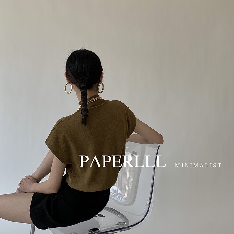 DUNEA Áo dệt kim cổ lọ thời trang quyến rũ cho nữ