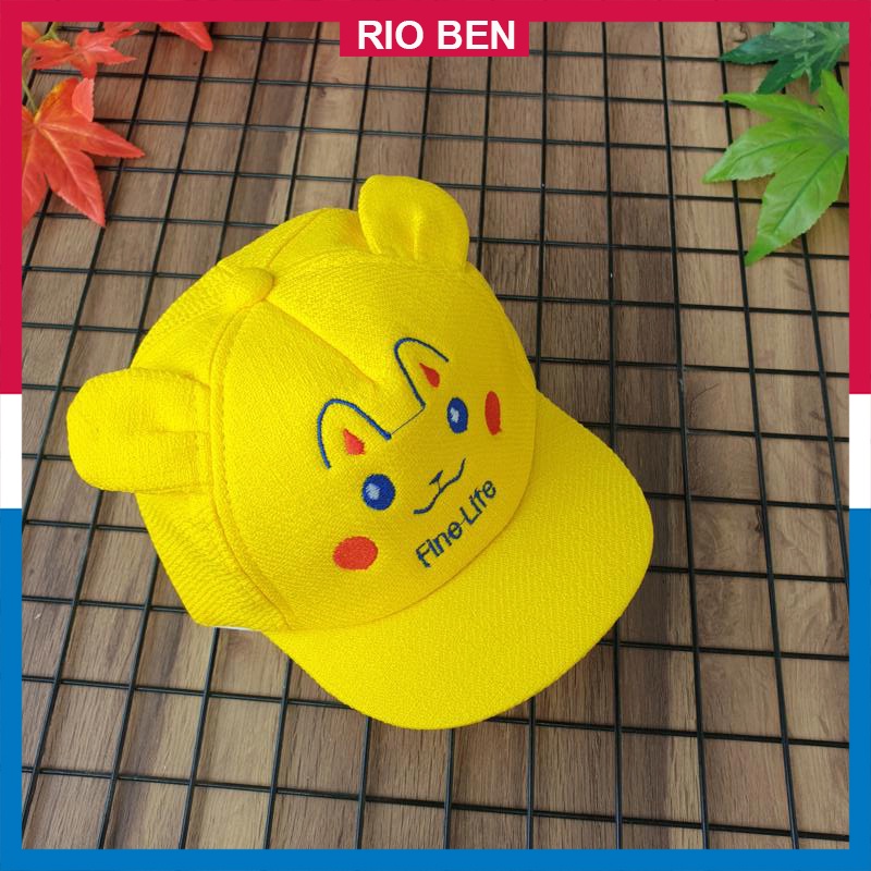 Nón vải có tai mềm dễ thương cho bé, cho bé nhỏ dưới 2 tuổi RBN022