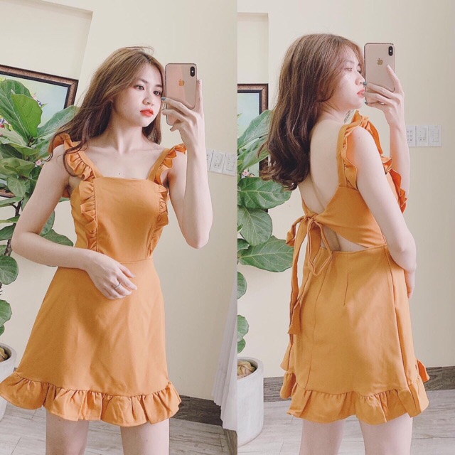 Jump bèo trơn cột nơ lưng cực xinh xắn