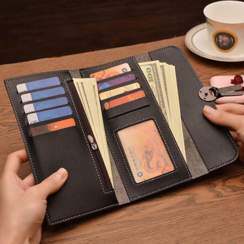 Bóp dài cầm tay bằng vải da PU