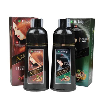 Dầu Gội Bibop thảo dược phủ bạc Nâu, Đen 3 trong 1 đẹp 500ml