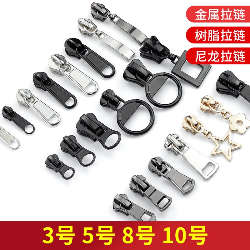 Khóa kéo chất liệu kim loại 3/5/8/10 tiện dụng có thể tháo gỡ dành cho áo khoác/ túi xách
