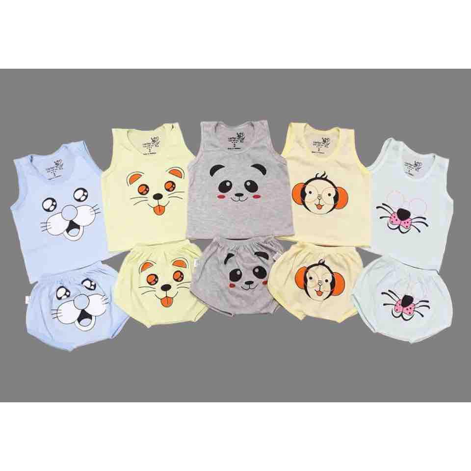 Sét 5 bộ chip mặt méo bé trai -bé gái cater-Sz 2:6-8kg