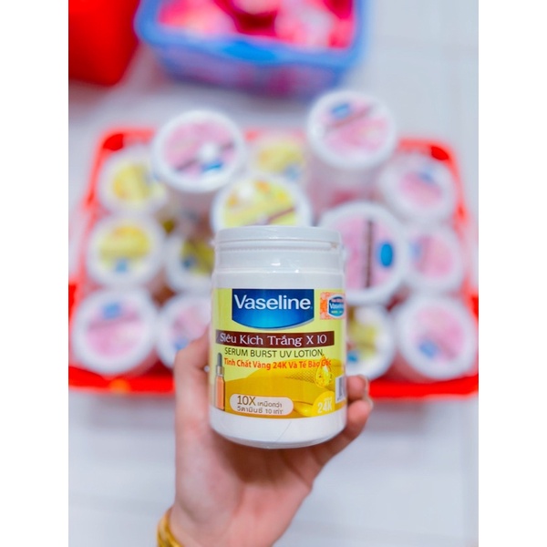 kem kích trắng vaseline 200g màu hồng và vàng