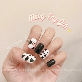 ( CÓ ẢNH THẬT) Set nail giả 24 miếng dán móng tay giả bò sữa trending nailbox tiện lợi tặng dũa