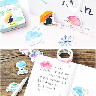 Set 45 sticker thời tiết + các hành tinh (không trùng)
