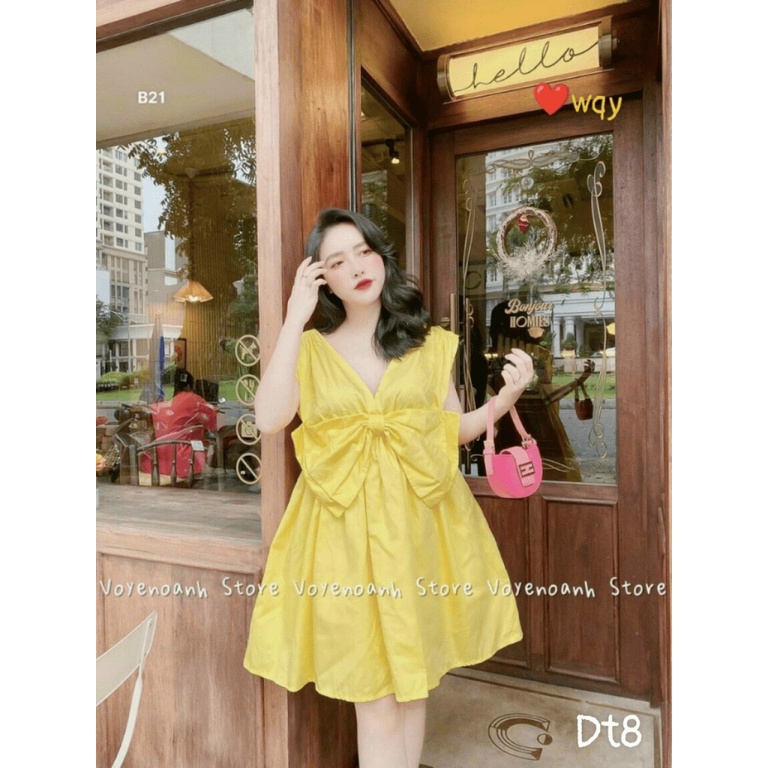 ĐẦM SUÔNG SIU PHỐI NƠ SANG CHẢNH GIẤU BỤNG ĐÁNG YÊU