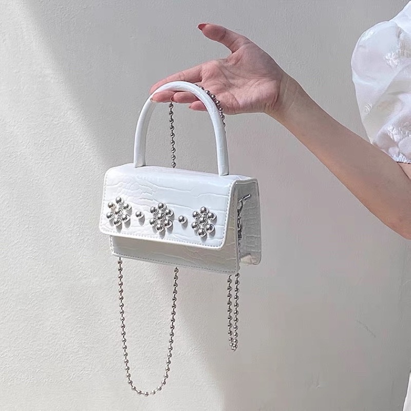 Túi đeo vai, túi xách cầm tay mini hoạ tiết bông tuyết kiểu dáng thanh lịch, tao nhã phù hợp đi tiệc dành cho nữ