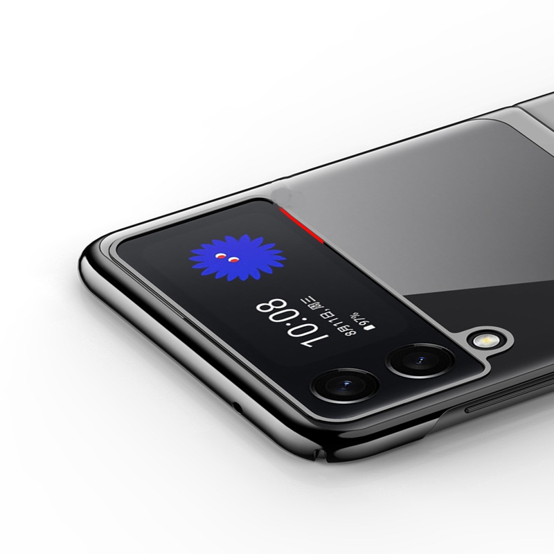 Ốp Điện Thoại Cứng Trong Suốt Mạ Điện Sang Trọng Cho Samsung Galaxy Z Flip 4 5G Galaxy Z Flip 3