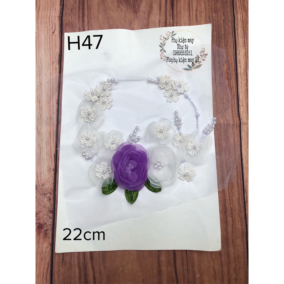 [Ảnh thật] [Có sẵn] tấm ruy băng tròn thêu hoa ruy băng cực phẩm 22cm