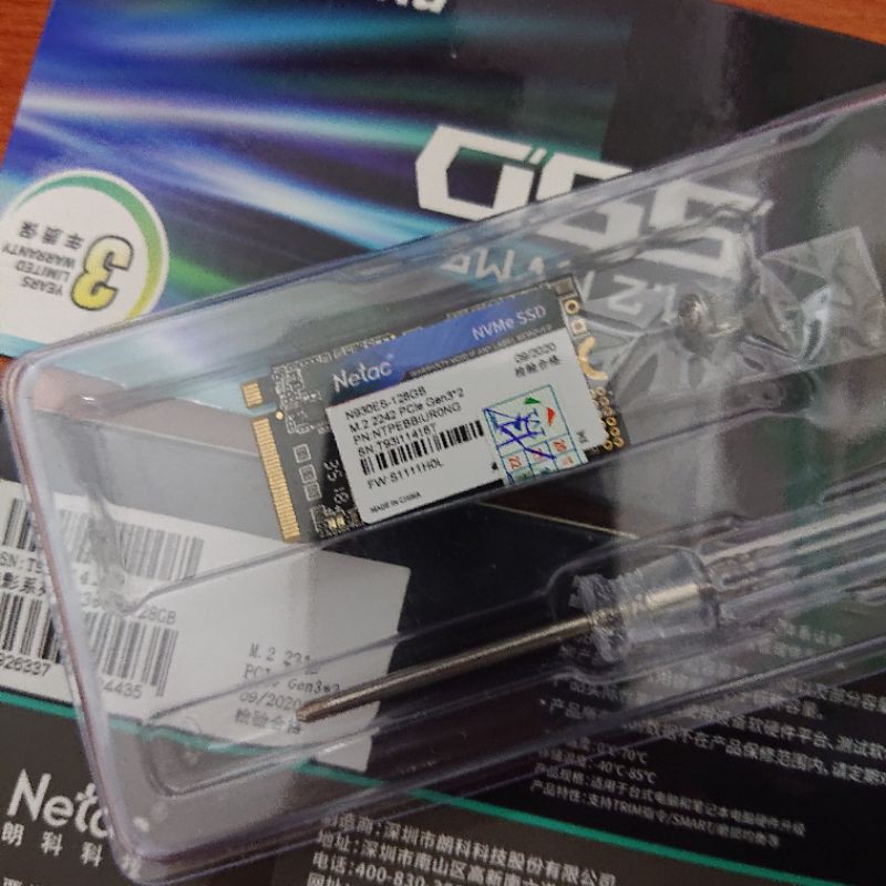 Ổ cứng SSD M2 2242 NVMe 128Gb M.2 PCIe Netac N930ES