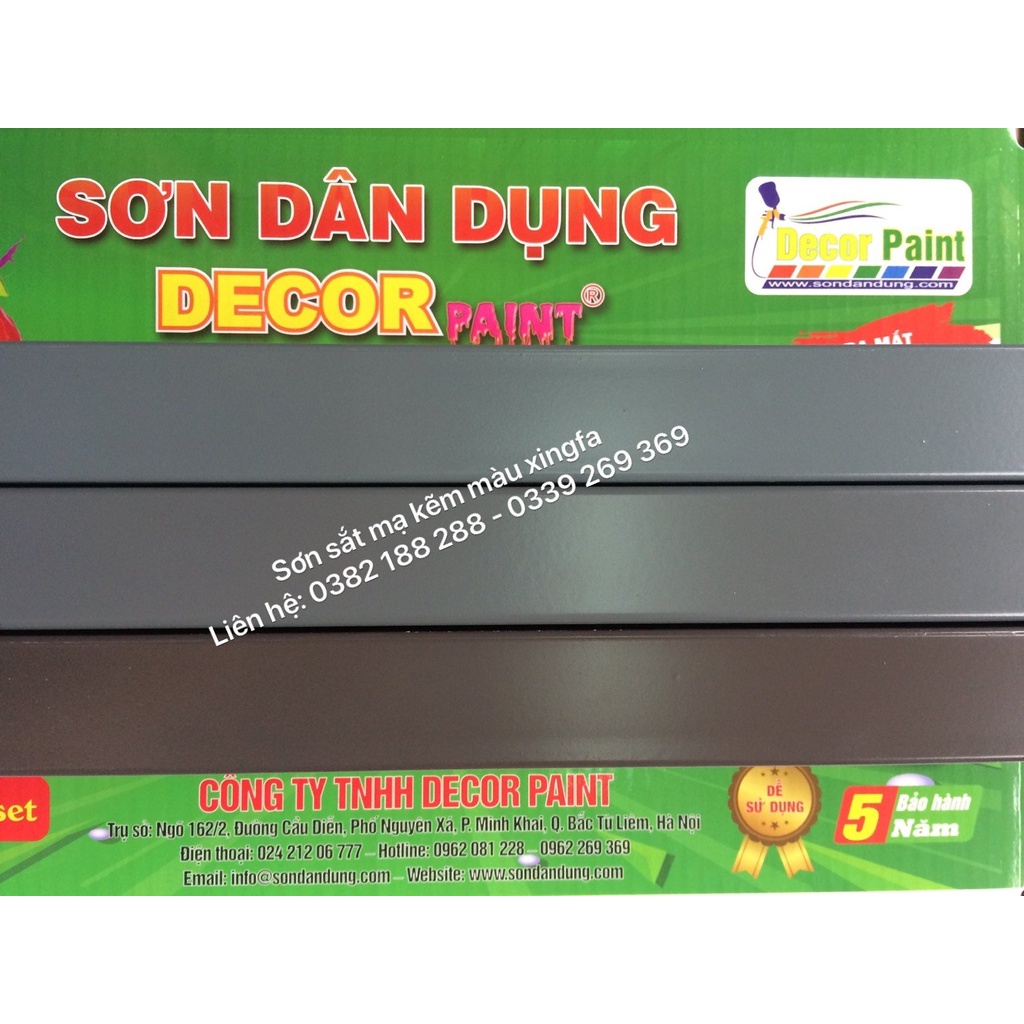 Sơn Sắt Mạ Kẽm Màu Đen Bóng, Đen Mờ, Chống Trầy Xước, Chịu Va Đập