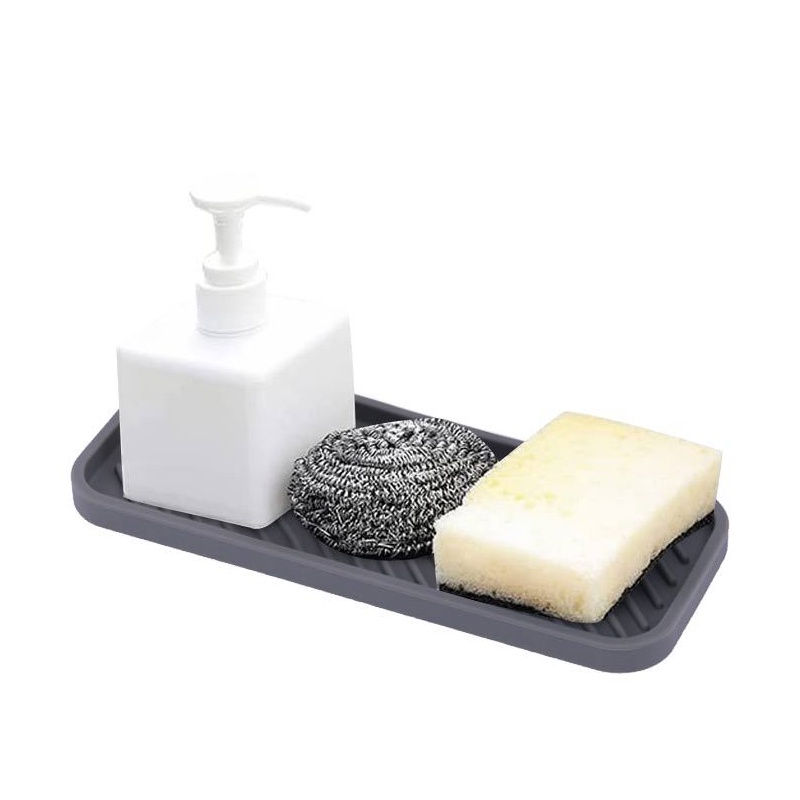 Khay Đựng Miếng Rửa Chén/ Đồ Dùng Bằng Silicone Đa Năng Chống Mùi Tiện Dụng Cho Nhà Bếp/ Nhà Tắm
