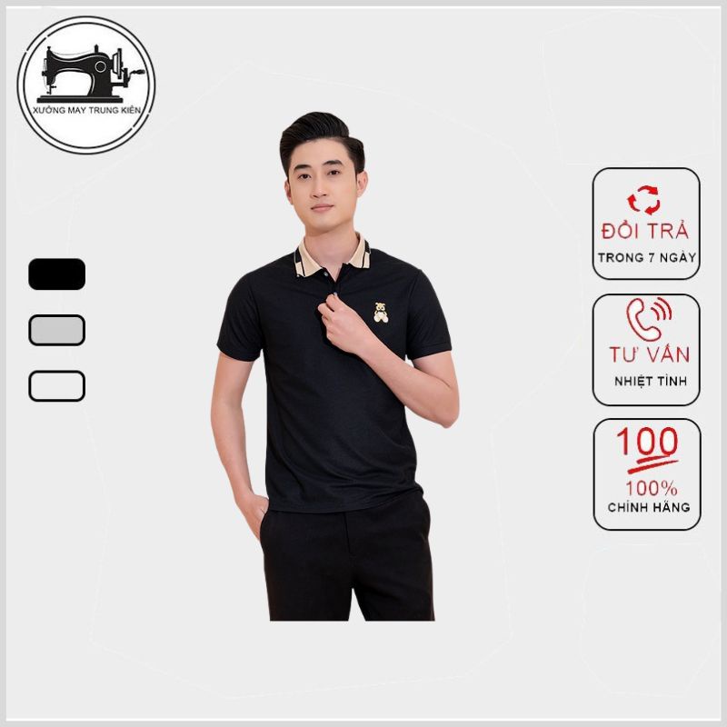 Áo Polo Nam Cổ Bẻ Chất Liệu Cá Sấu Thêu Logo Trước Ngực Phong Cách Trẻ Trung Năng Động - AC155