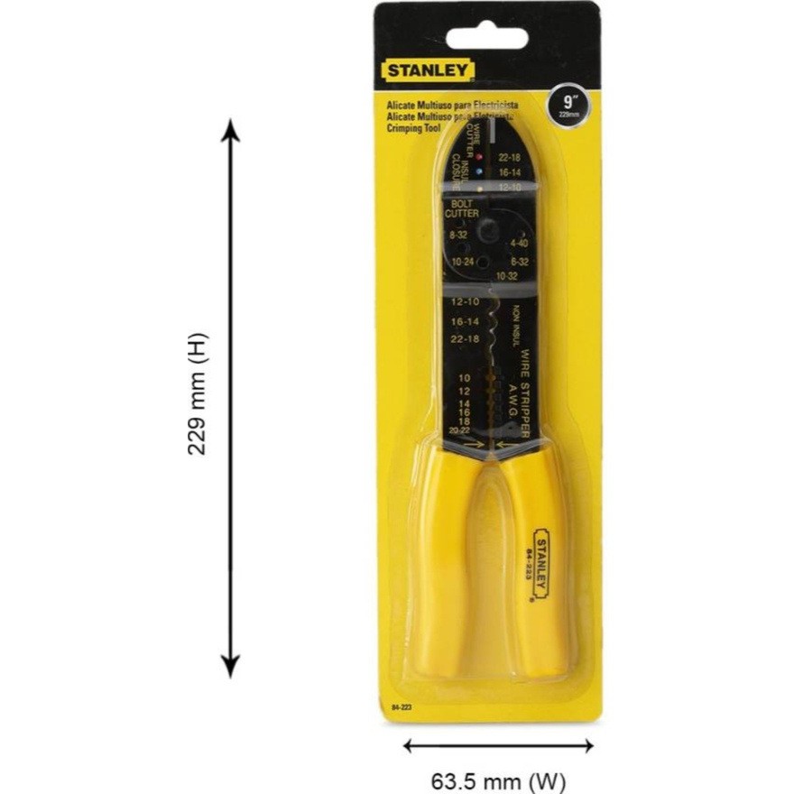 Kìm bấm cốt 9"/230mm Stanley 84-223