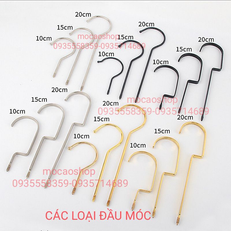 1 kẹp quần gỗ trắng kẹp vàng treo quần áo cao cấp