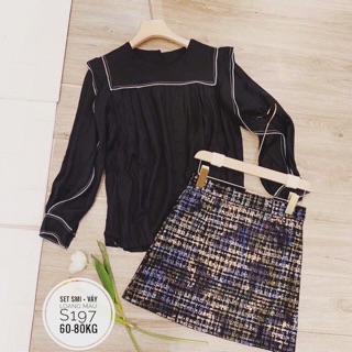 Set smi + váy loang màu Bigsize 65-80kg