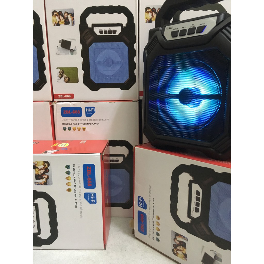 (MUA RẺ) LOA BLUETOOTH XÁCH TAY F668L CÓ LED FULLBOX